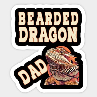 Bearded Dragon Dad Pet Reptile Lover Beardie Fathers Day Sticker